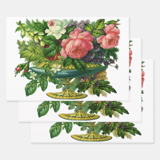 bloemen, bloemen, bloemen inpakpapier vel (Set)