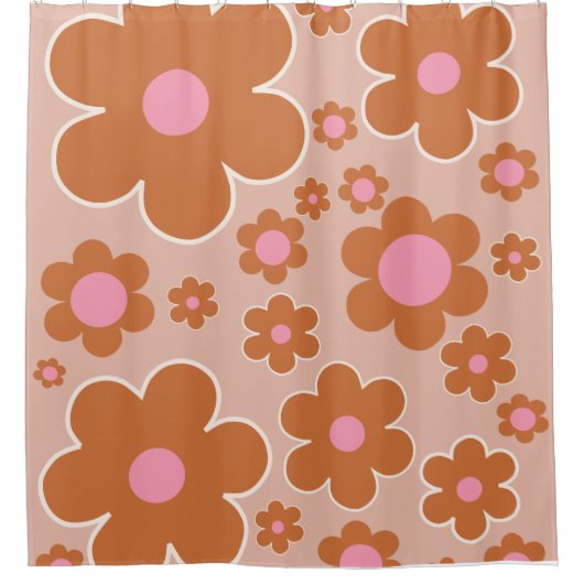 Bloemen bloemen bloemen kleurrijk flesje douchegordijn (Voorkant)