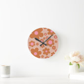 Bloemen bloemen bloemen kleurrijk flesje ronde klok (Huis)