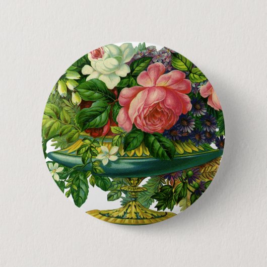 bloemen, bloemen, bloemen ronde button 5,7 cm (Voorkant)
