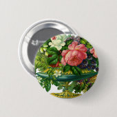 bloemen, bloemen, bloemen ronde button 5,7 cm (Voorkant /achterkant)