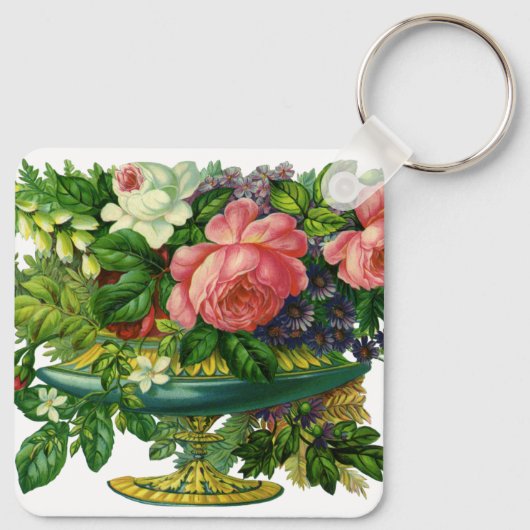 bloemen, bloemen, bloemen sleutelhanger (Achterkant)