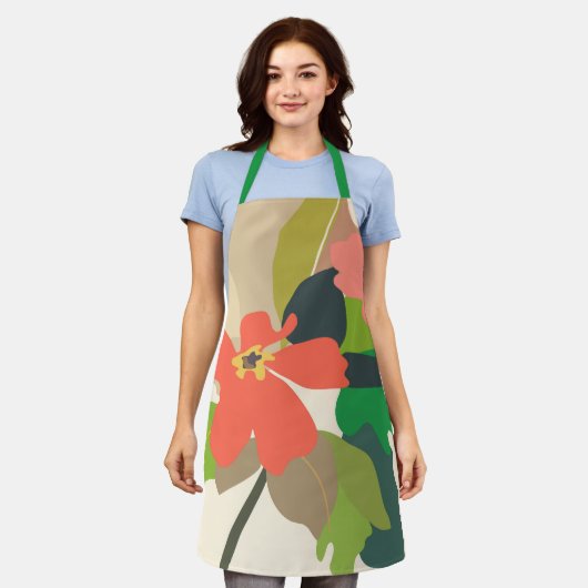 Bloemen Bloemen Bloemist Bloemen Schort (Gedragen)