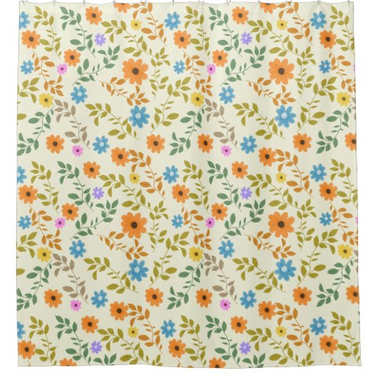 Bloemen  bloemen cottagecore douchegordijn (Voorkant)