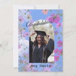 Bloemen Bloemen Custom Details Graduation Party Kaart