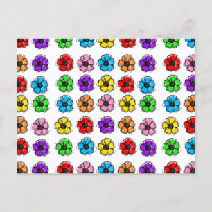 Bloemen Bloemen Doodle Line Art Waterverf Abstract Briefkaart