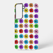 Bloemen Bloemen Doodle Line Art Waterverf Abstract Samsung Galaxy Hoesje (Achterkant)