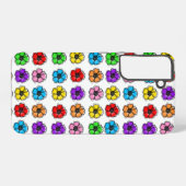 Bloemen Bloemen Doodle Line Art Waterverf Abstract Samsung Galaxy Hoesje (Achterkant horizontaal)