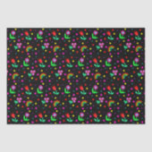 Bloemen, bloemen en poka Dots Girl's Tissuepapier (Voorkant)