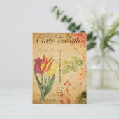  bloemen, bloemen en tulpen briefkaart (Staand voorkant)