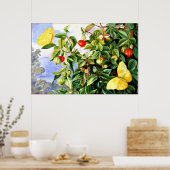 Bloemen, bloemen en vruchten van de Pitanga, Jamai Poster (Keuken)