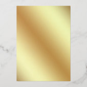 Bloemen Bloemen Grens Wit Islamitisch Trouwgoud Folie Uitnodiging (Achterkant)