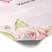 Bloemen Bloemen Liefde is lief feestbord Poster (Hoek)