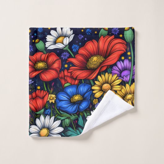 Bloemen Bloemen Natuur Liefde Bad Handdoek (Wasdoekje)