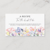 Bloemen bloemen - Recept voor de bruid te zijn Informatiekaartje (Voorkant)