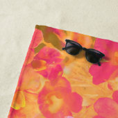 bloemen, bloemen, roos, zilver, sinaasappel, goud, strandlaken (In situ)