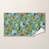 Bloemen bloemen Vloeiboetsvlinders Grijze schaduw Bad Handdoek (Handdoek)