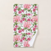 Bloemen Bloemen Waterverf Rozen Pioenrochideeën Bad Handdoek (Handdoek)