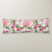 Bloemen Bloemen Waterverf Rozen Pioenrochideeën Lichaamskussen (Achterkant)