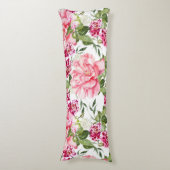 Bloemen Bloemen Waterverf Rozen Pioenrochideeën Lichaamskussen (Voorkant Verticaal)
