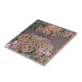 Bloemen bloemen witte en roze digitale kunst tegeltje (Zijkant)