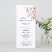 Bloemen Bloemenlavendel Paarse Violet Ceremonie Programmakaart (Staand voorkant)