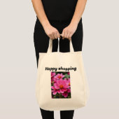Bloemen bloemenpatroon canvas tas winkelen (Voorkant (product))