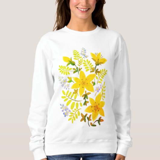 Bloemen, bloementhema geel trui (Voorkant)