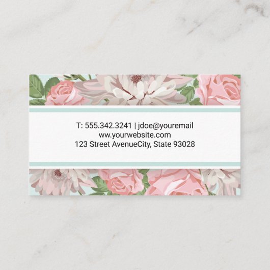 Bloemen | Bloemist achtergrond Visitekaartje (Achterkant)