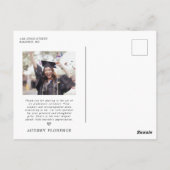 Bloemen Bloemisterij Foto Afstudeer Bedankt Briefkaart (Achterkant)