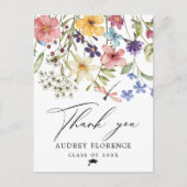 Bloemen Bloemisterij Foto Afstudeer Bedankt Briefkaart (Voorkant)