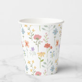 Bloemen Bloempatroon Papieren Bekers (Achterkant)