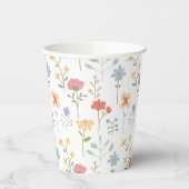 Bloemen Bloempatroon Papieren Bekers (Links)