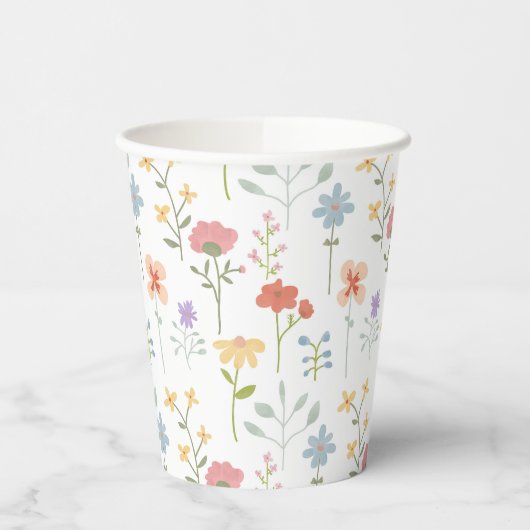 Bloemen Bloempatroon Papieren Bekers (Links)