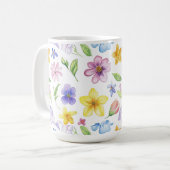 Bloemen Bloempatroon Sublimatie-95651 Koffiemok (Voorkant links)