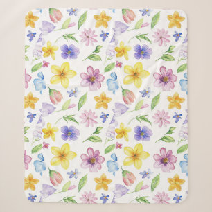 Bloemen Bloempatroon Sublimatie-95651 Sherpa Deken