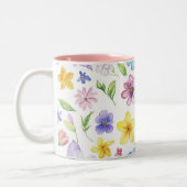 Bloemen Bloempatroon Sublimatie-95651 Tweekleurige Koffiemok (Links)