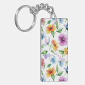 Bloemen Bloempatroon Sublimatie-95652 Sleutelhanger (Voorkant Links)