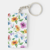 Bloemen Bloempatroon Sublimatie-95652 Sleutelhanger (achterkant)