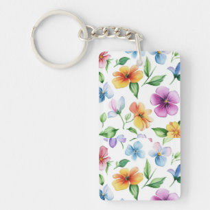 Bloemen Bloempatroon Sublimatie-95652 Sleutelhanger