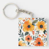 Bloemen Bloempatroon Sublimatie-95654 Sleutelhanger (voorkant)
