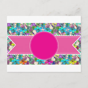 bloemen bloemrijke ranken kleurrijke chic elegante briefkaart