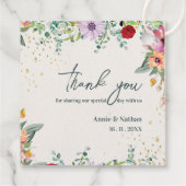 Bloemen Bloemstuk Bedankbericht Trouwfeest Bedankjes Labels (Achterkant)