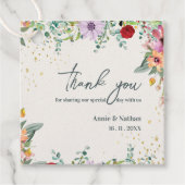 Bloemen Bloemstuk Bedankbericht Trouwfeest Bedankjes Labels (Voorkant)