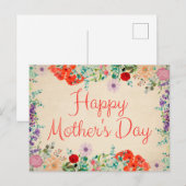  bloemen bloesems Happy Moederdag Briefkaart (Voorkant / Achterkant)