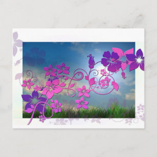 Bloemen Bloesems Lente Zomer Vrede Liefde Lotsbest Briefkaart