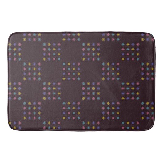 Bloemen Blokken Patroon Badmat (Voorkant)