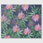 Bloemen Bloom Violet Waterverf Kunst Cadeaupapier (Vlak)