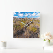 Bloemen | Blooming Sagebrush California Vierkante Klok (Huis)