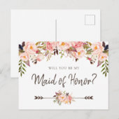 Bloemen bloos Elegante Boho u zal zijn Eerste Feestdagenkaart (Voorkant / Achterkant)